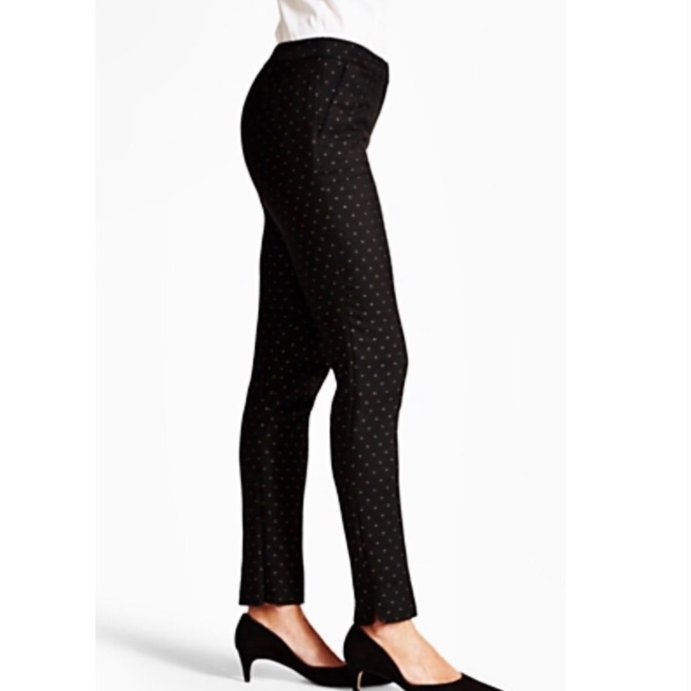 Talbots Gold Polka Dot Ankle Pant sz16 NWT - Picture 3 of 15
